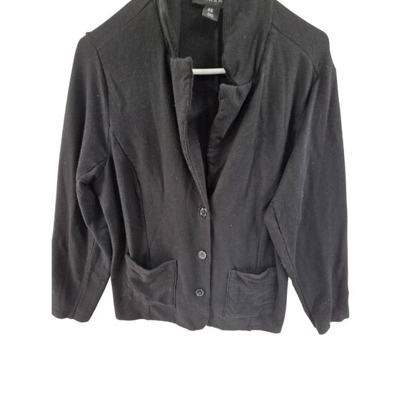 Tahari Women's Blazer  Lapel Collar Button Pockets Blazer Gray Size 1X Casual - Picture 2 of 6